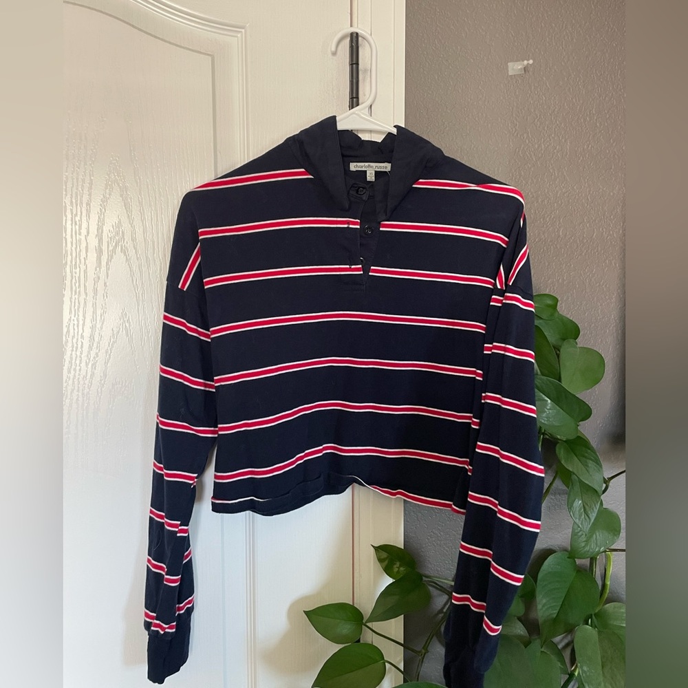Cropped polo shirt